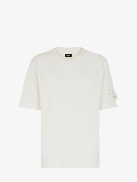 FENDI White jersey T-shirt