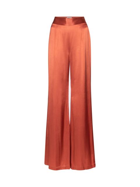 GALVAN Lido high-rise wide-leg satin pants