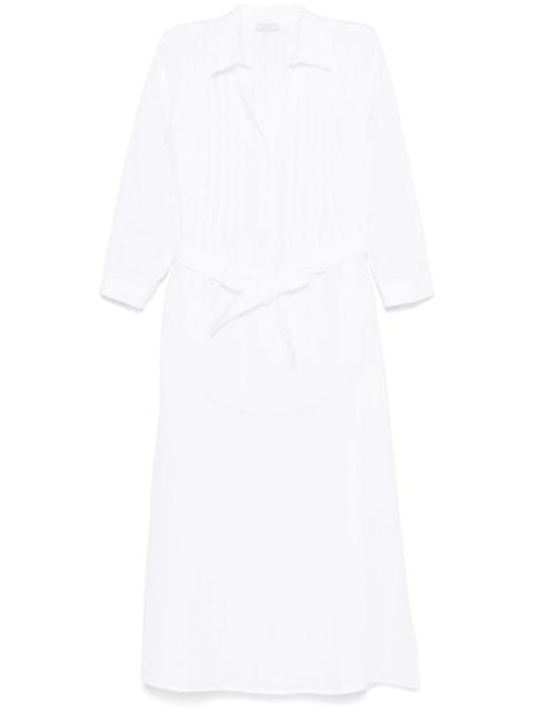 PESERICO pintuck-detail midi dress