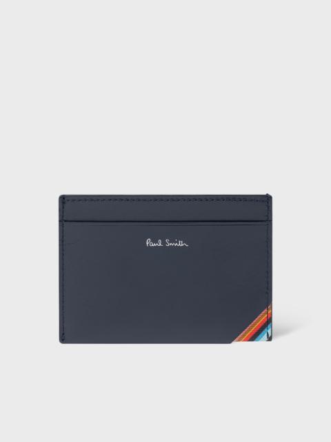 Leather 'Signature Stripe' Credit Card Holder