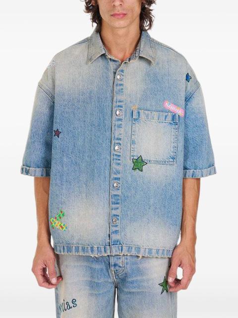 NAHMIAS denim bandaid shirt