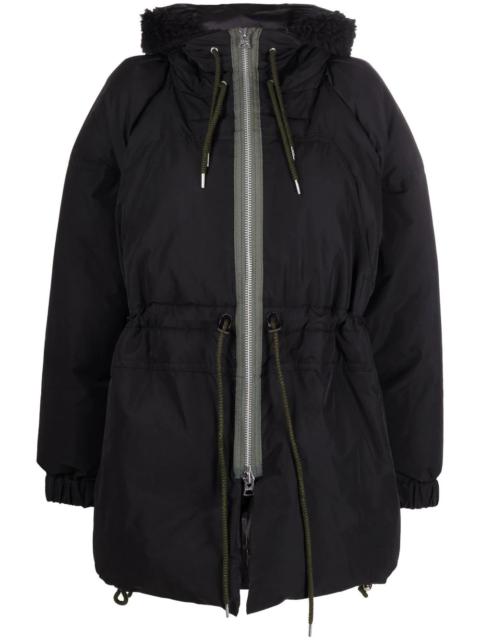 sacai drawstring hooded parka