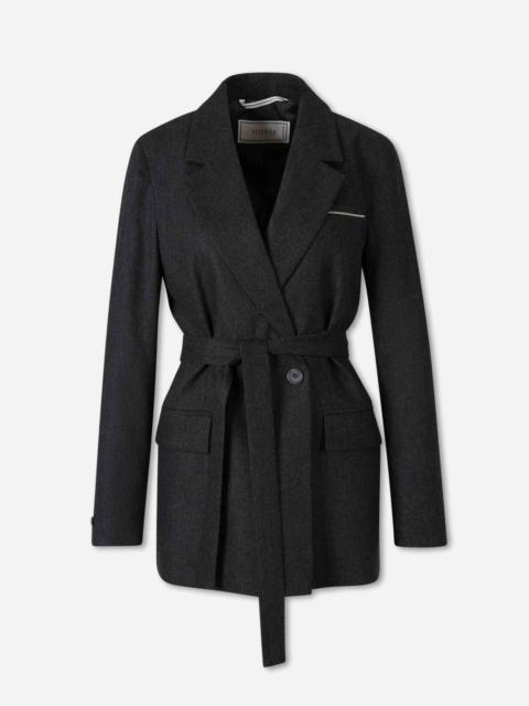 PESERICO STRAIGHT BLAZER WITH TIE