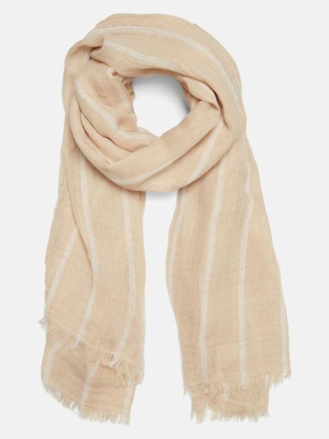 Vince Cotton Gauze Awning Stripe Scarf