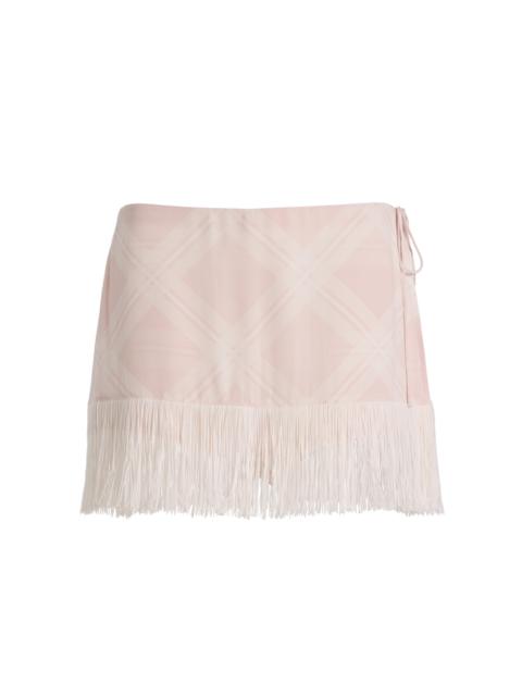 POSSE Exclusive La Isla Lola Plaid Crepe Shorts pink
