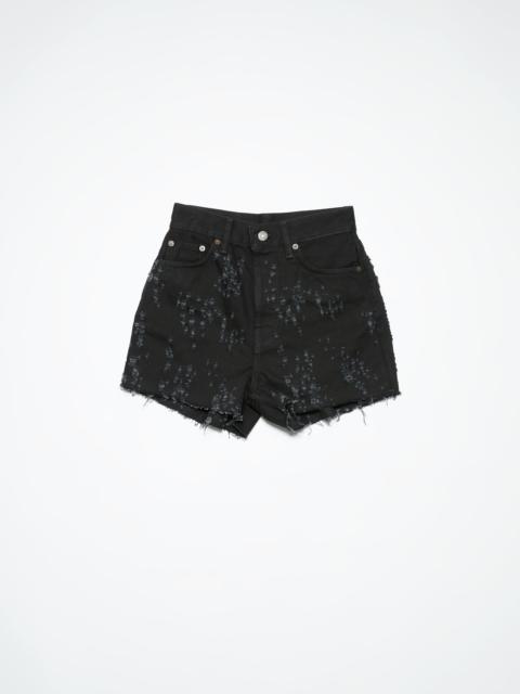 Acne Studios Distressed denim shorts - Black