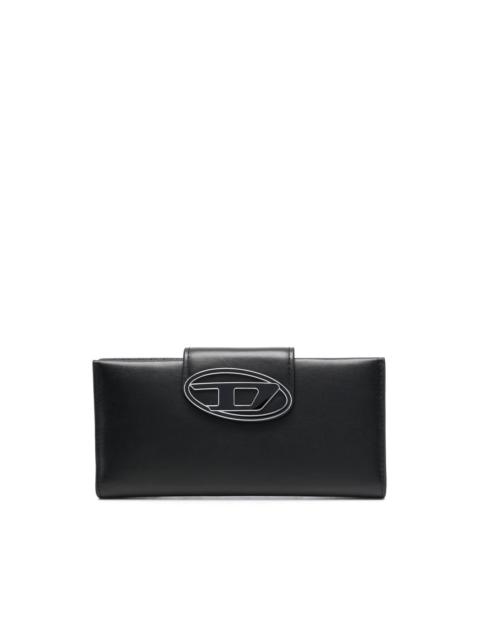 Diesel logo-plaque leather wallet