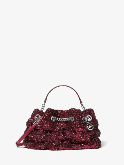 MICHAEL KORS Mina Small Sequin Embellished Convertible Pochette