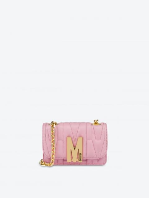 Moschino MINI QUILTED M BAG WITH SHOULDER STRAP