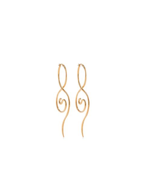 PANCONESI spiral drop earrings
