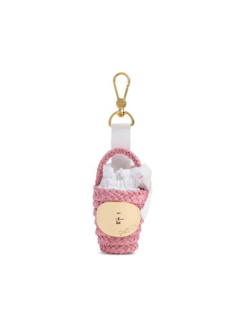 PATOU raffia keyring
