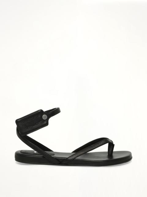 Off-White Ziptie Flat Sandal in Black