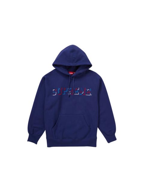 Supreme Supreme Drop Shadow Hooded Sweatshirt Washed Navy