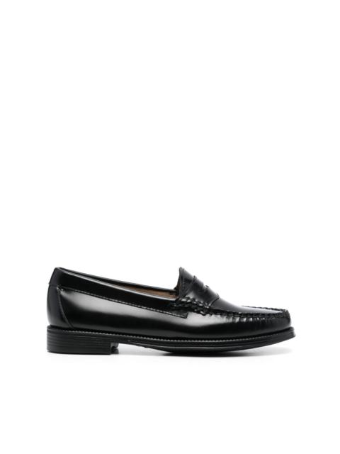 G.H.BASS round-toe leather loafers