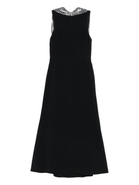 David Koma embellished-collar sleeveless midi dress