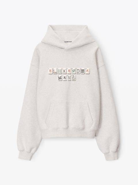 Alexander Wang mahjong hoodie in condensed fleece