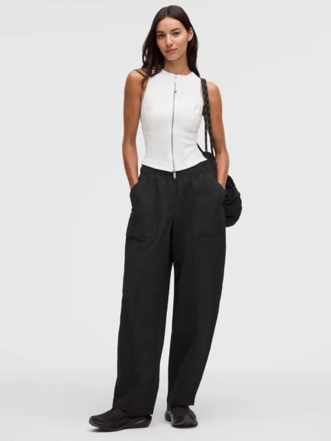 lululemon Crinkle Nylon Mid-Rise Barrel-Leg Pant *Short