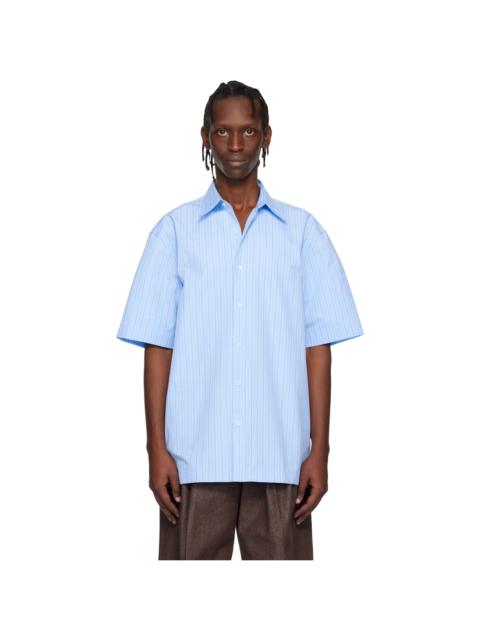 Dries Van Noten Blue Striped Shirt