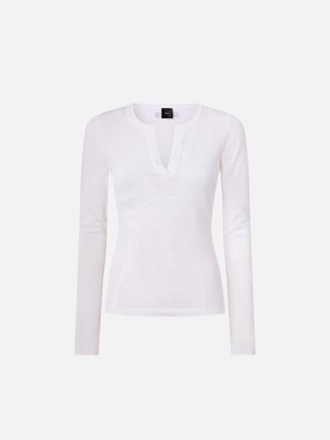 PINKO SWEATER WITH OPEN V-NECK