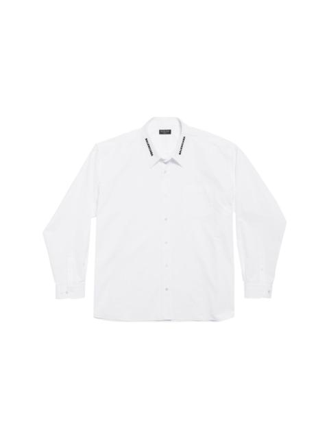 logo-embroidered cotton shirt