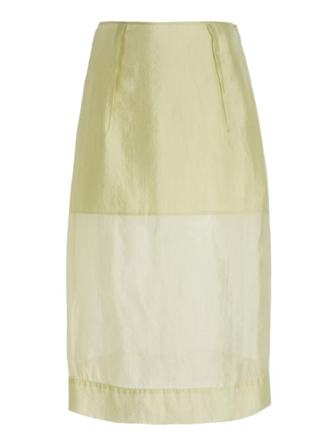 The Garment Gilian Organza Midi Skirt green