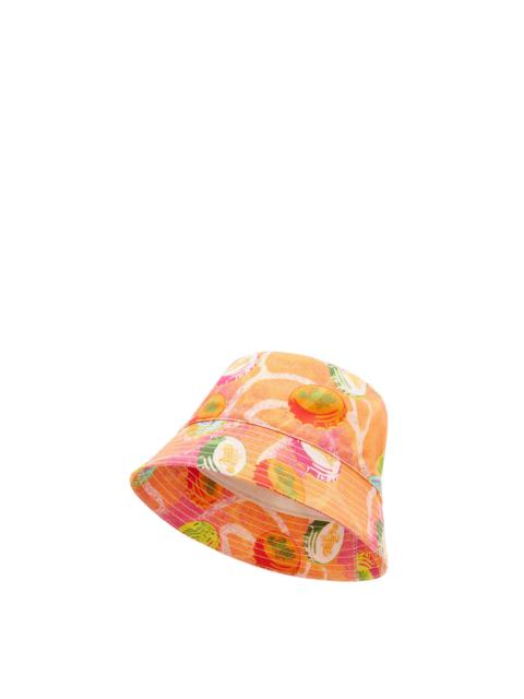 Loewe Caps bucket hat in canvas and calfskin