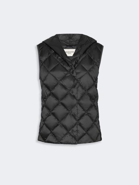 WEEKEND Max Mara GIOCHI Water-repellent plain-weave fabric padded gilet - BLACK