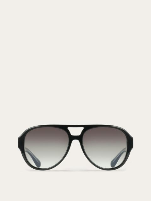 FERRAGAMO Aviator frame sunglasses