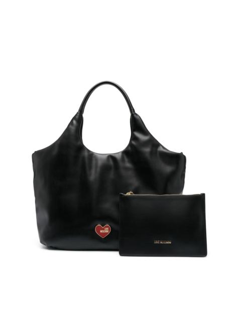 Moschino logo-paque tote bag