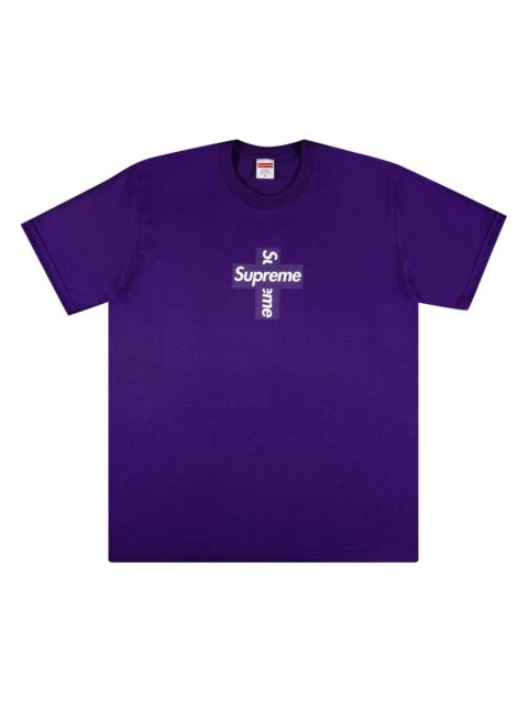 Supreme Cross Box Logo Tee 'Purple'