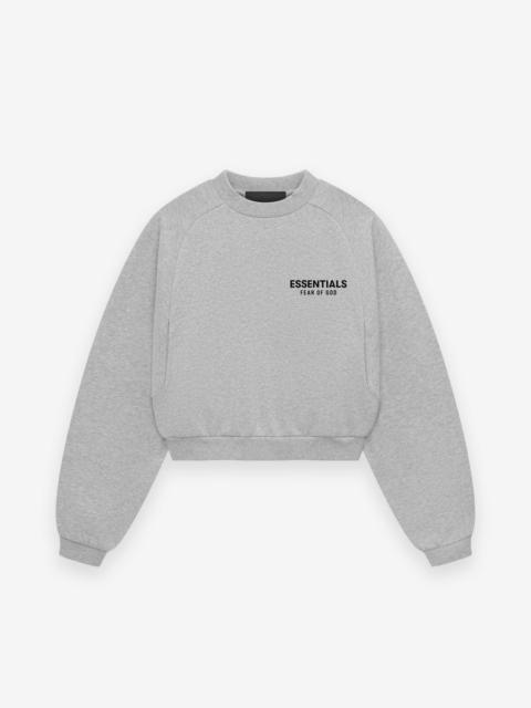 ESSENTIALS Women's Fleece Cropped Crewneck