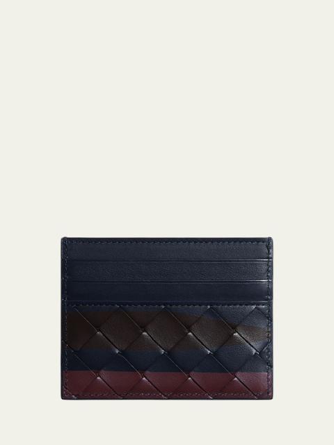 Bottega Veneta Men's Intrecciato Airbrushed Card Holder