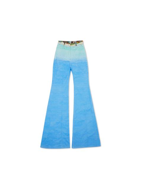 CASABLANCA Voyage Dans Les Nuages Printed 70's Denim Flare Jean