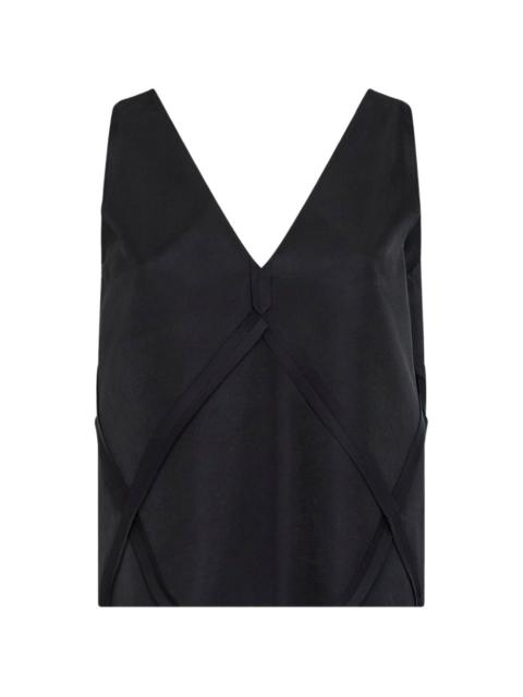 MM6 Maison Margiela panelled V-neck top
