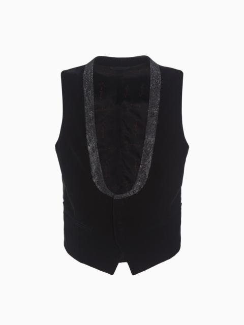 GIORGIO ARMANI Giorgio’s single-breasted waistcoat in velvet