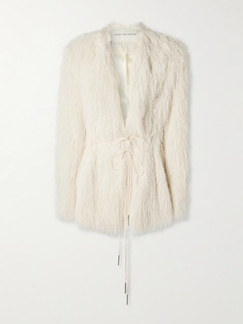 Dries Van Noten Fringed Woven Coat