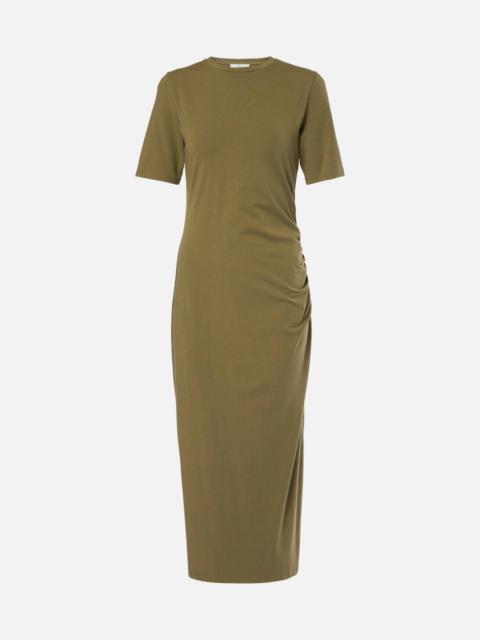 Vince Cotton-blend jersey midi dress