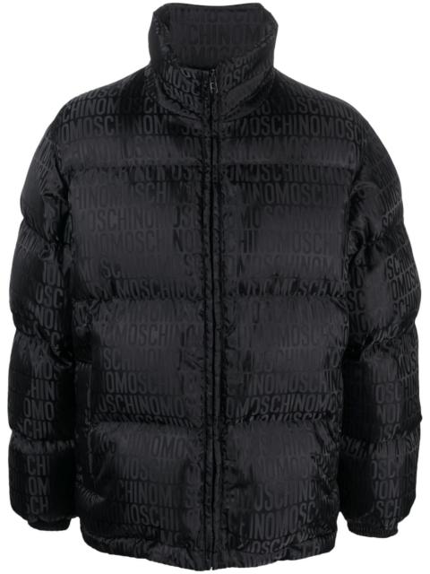 Moschino monogram-pattern puffer jacket