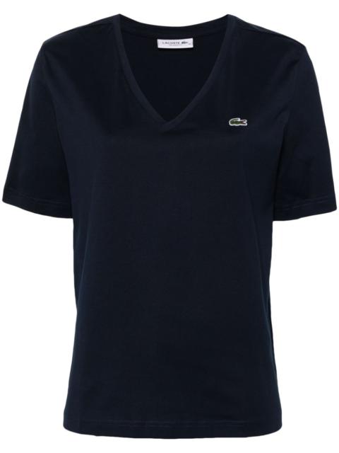 LACOSTE logo-embroidered cotton T-shirt