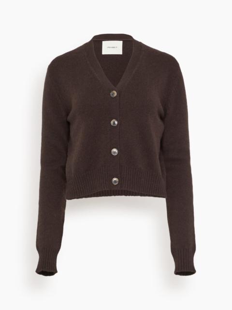 LISA YANG Marion Cardigan in Dark Oak