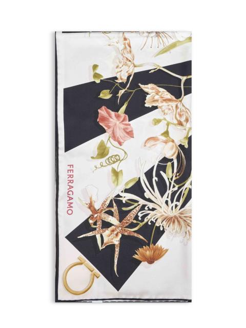 Gaia print silk scarf