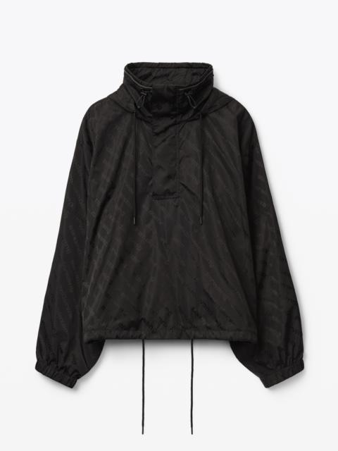 Alexander Wang HALF ZIP TRACK JACKET IN JACQUARD NYLON