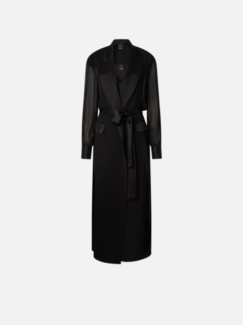【PINKO】Classic faded cotton trench coat PINKO CLASSIC FADED COTTON TRENCH COAT | REVERSIBLE