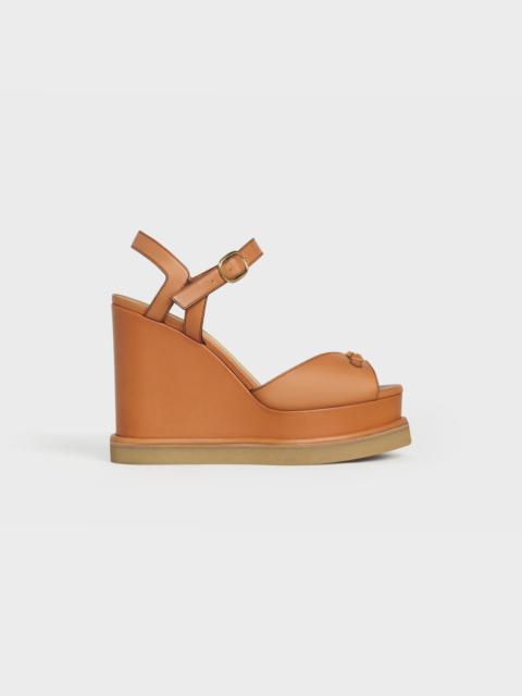 CELINE MANON WEDGE SANDAL IN CALFSKIN