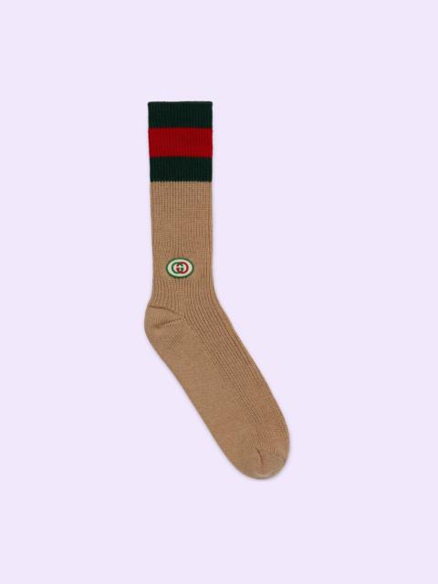 GUCCI Wool socks with Interlocking G patch