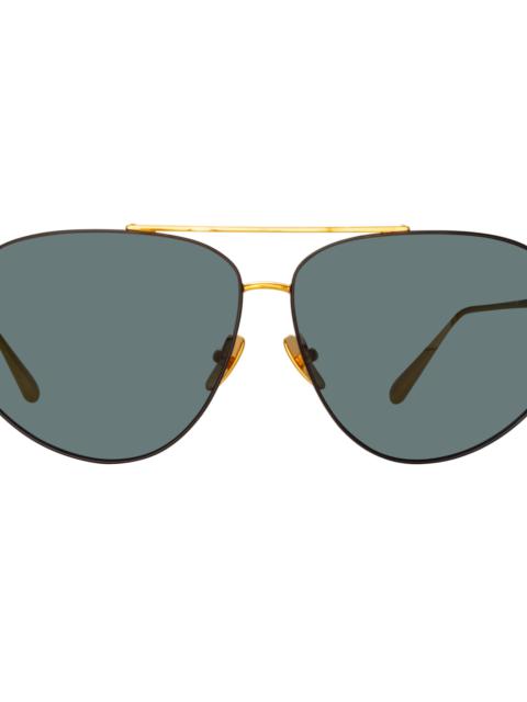 GABRIEL OVERSIZED SUNGLASSES IN YELLOW GOLD
