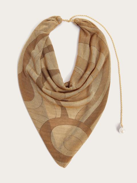 PUCCI MARMO PRINT LUREX SCARF
