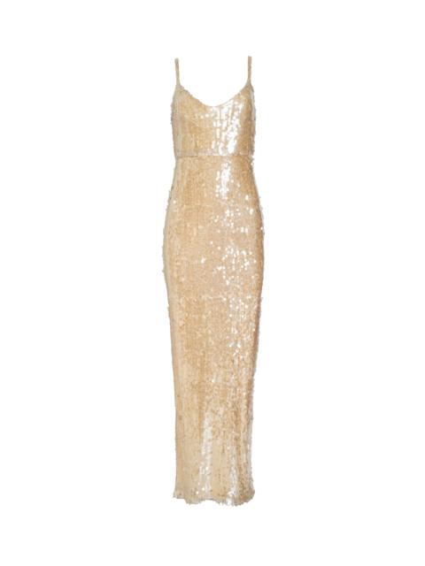 L'AGENCE Karma Sequin Maxi Dress