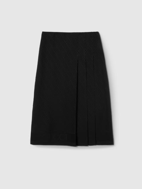 GUCCI Gucci silk jacquard skirt