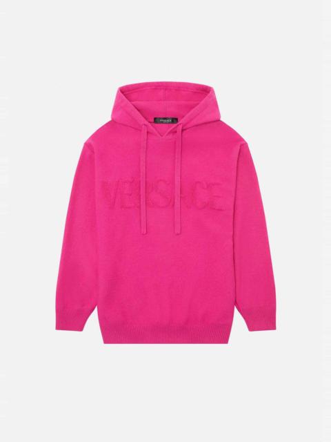 VERSACE Logo Wool & Cashmere Hoodie
